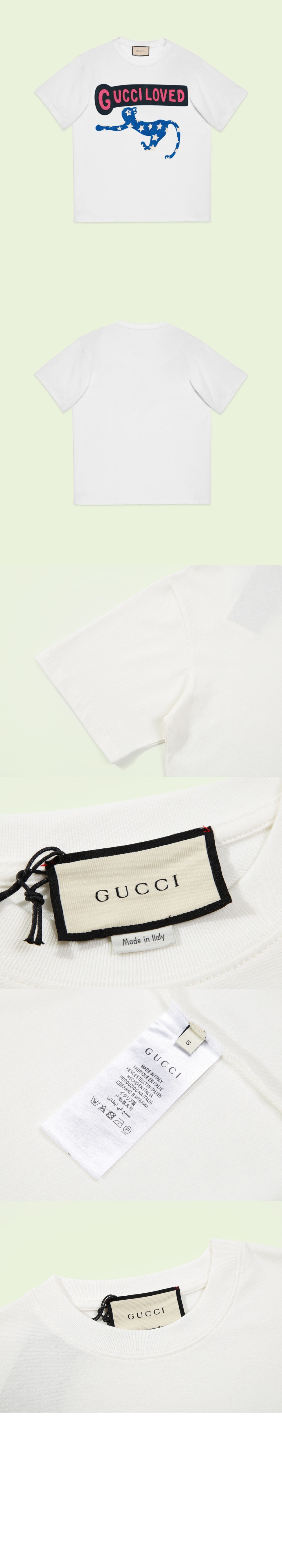 구찌 플라워 코튼 톱