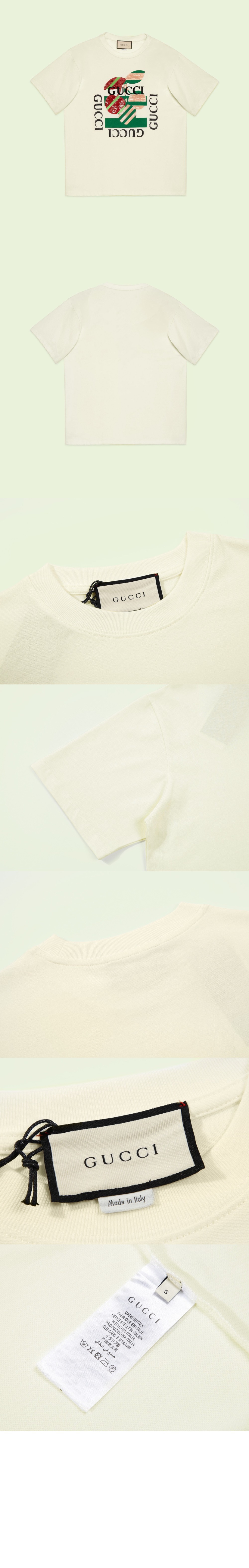 구찌 플라워 코튼 톱