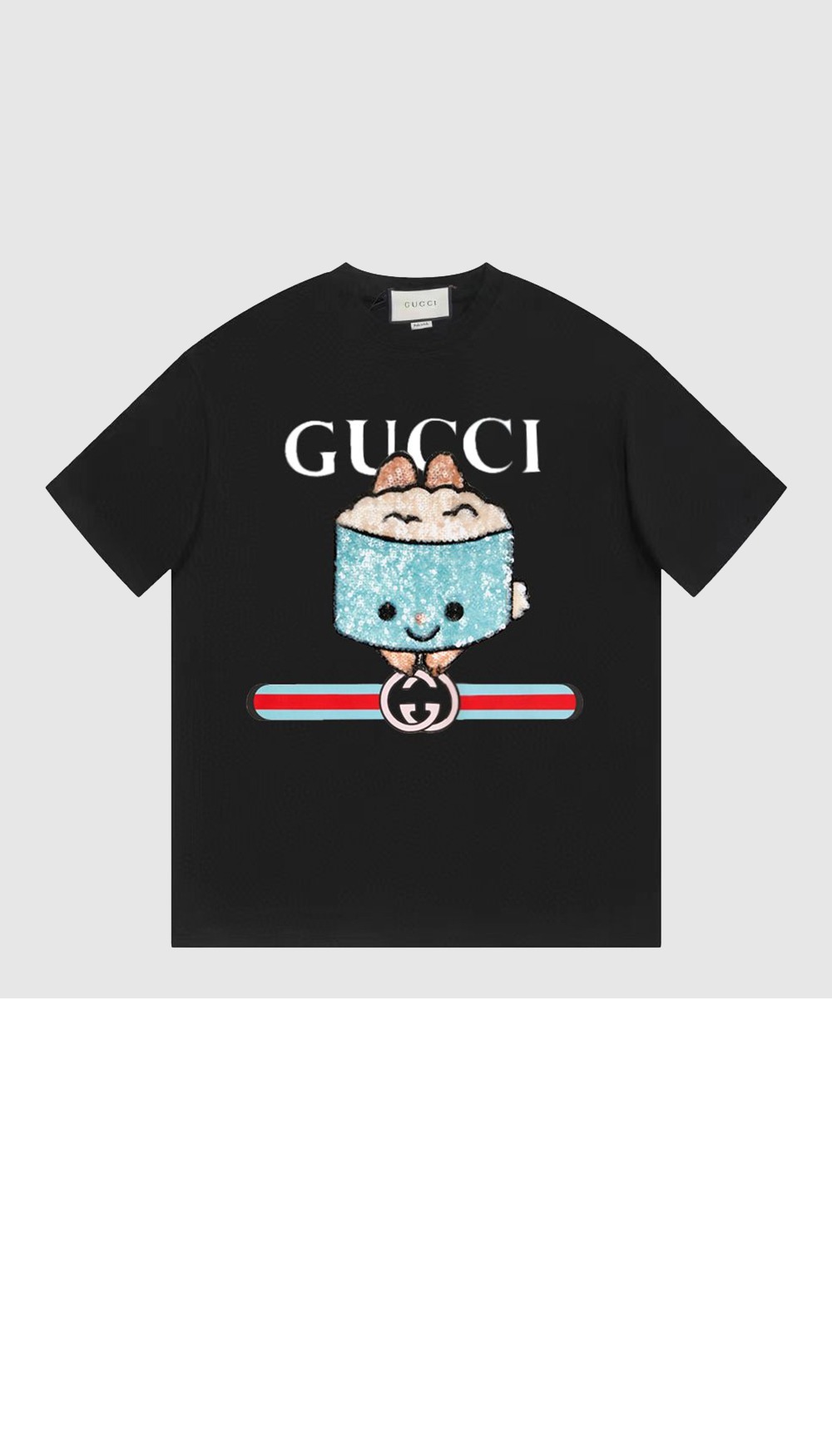 구찌 플라워 코튼 톱