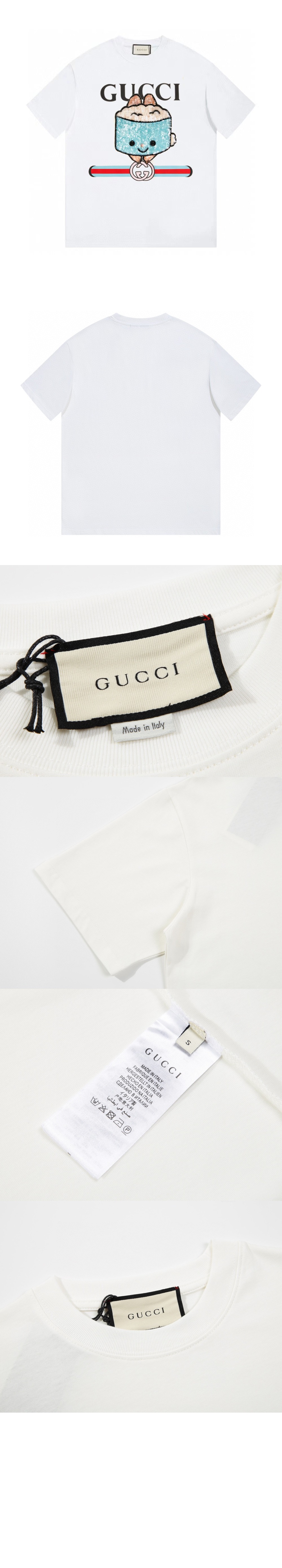 구찌 플라워 코튼 톱