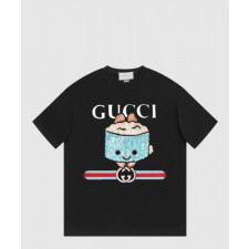 구찌 플라워 코튼 톱