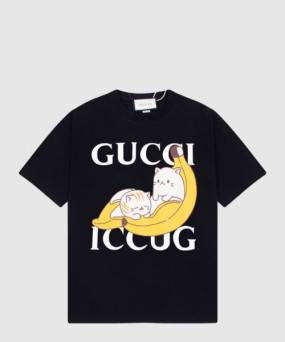 구찌 플라워 코튼 톱