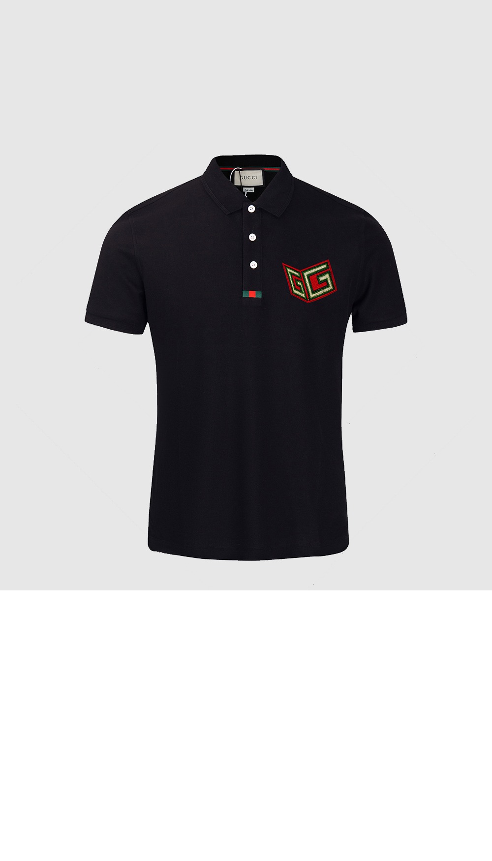 구찌 면 폴로 셔츠