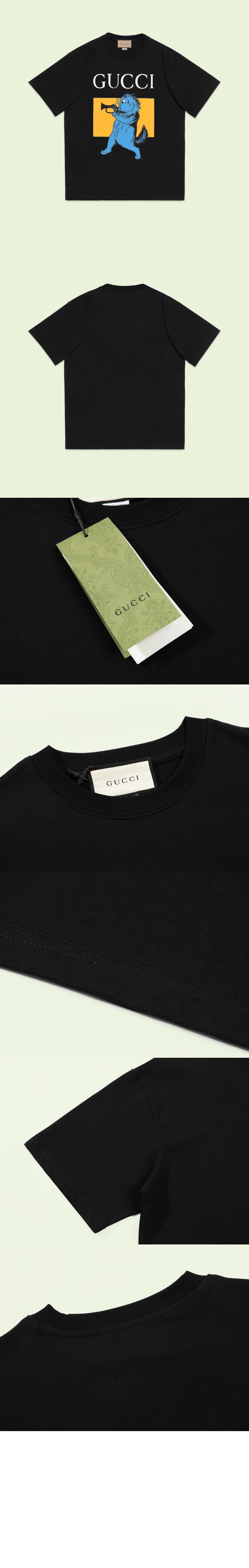 구찌 플라워 코튼 톱