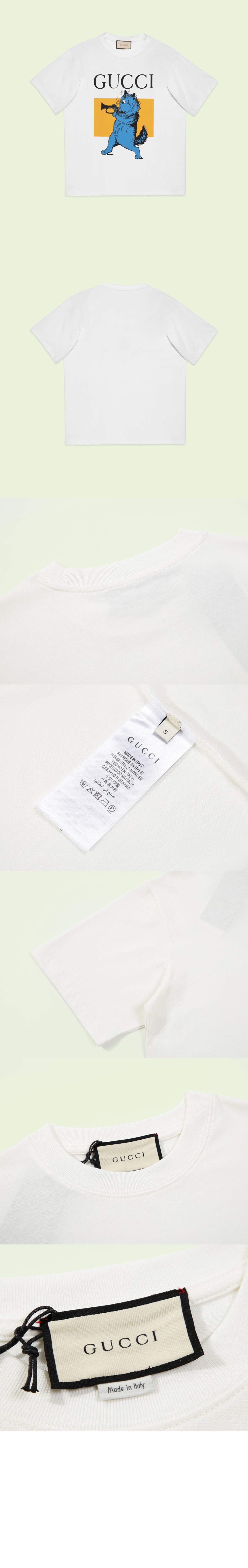 구찌 플라워 코튼 톱