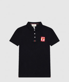 구찌 면 폴로 셔츠