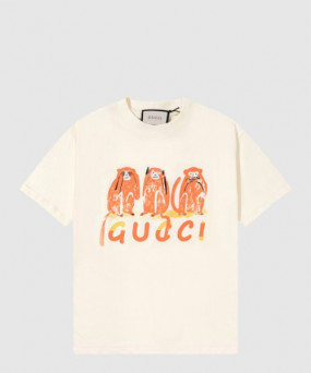 구찌 플라워 코튼 톱