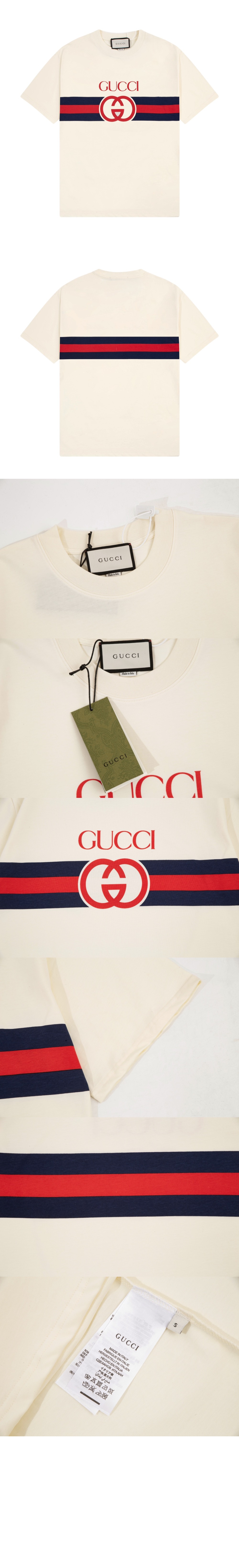 구찌 로고 프린트 반팔