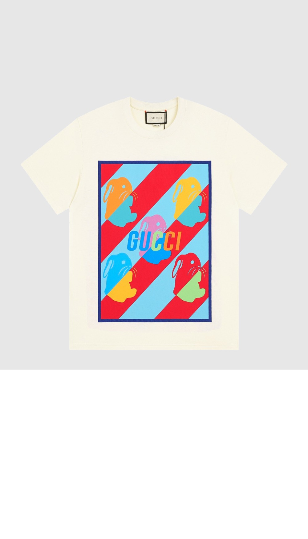 구찌 프린트 면 티셔츠