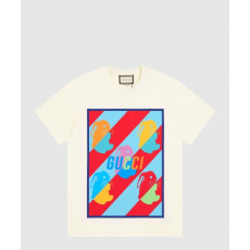 구찌 프린트 면 티셔츠