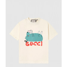 구찌 프린트 면 티셔츠