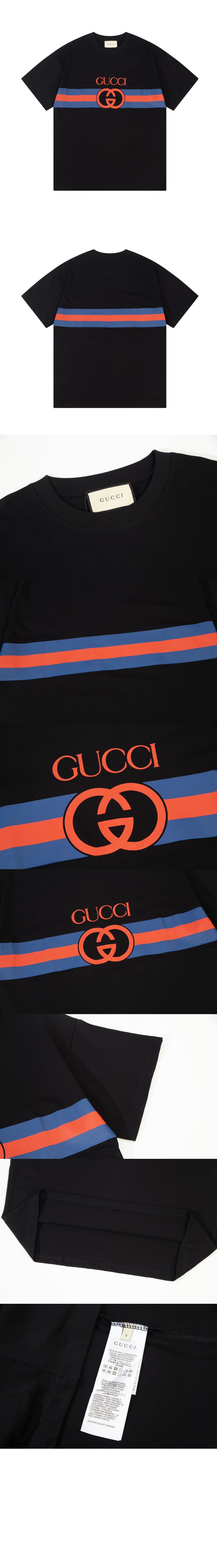 구찌 로고 프린트 반팔