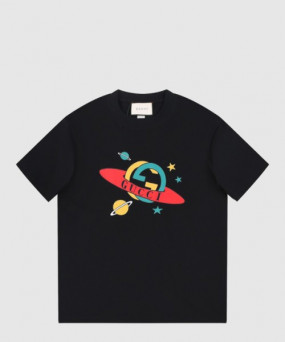 구찌 플라워 코튼 톱