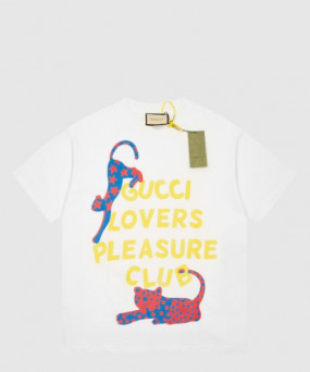 구찌 프린트 면 티셔츠