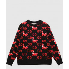 구찌 프린트 니트 톱