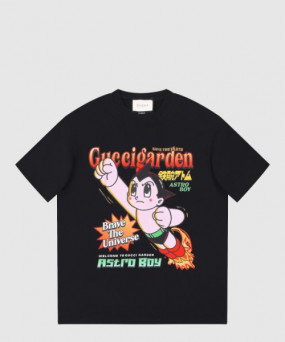 구찌 프린트 면 티셔츠