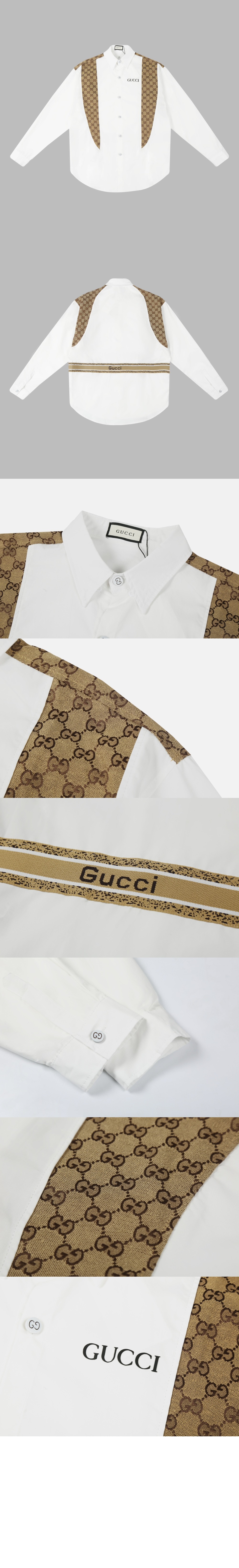 구찌 면 티셔츠