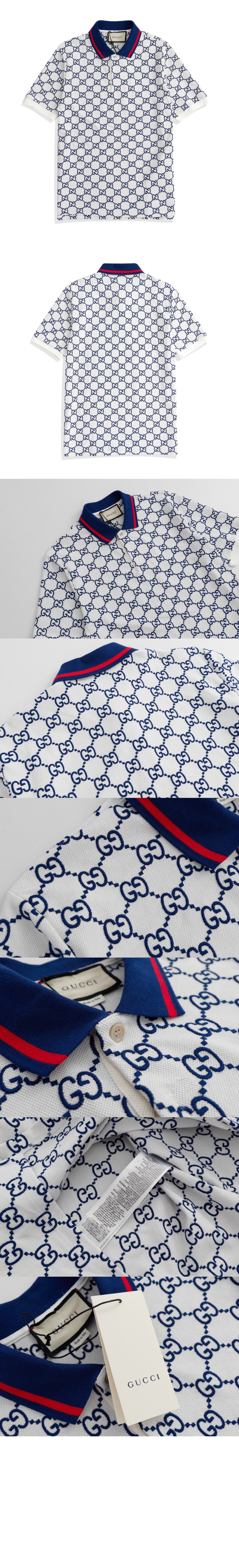 구찌 면 폴로 셔츠