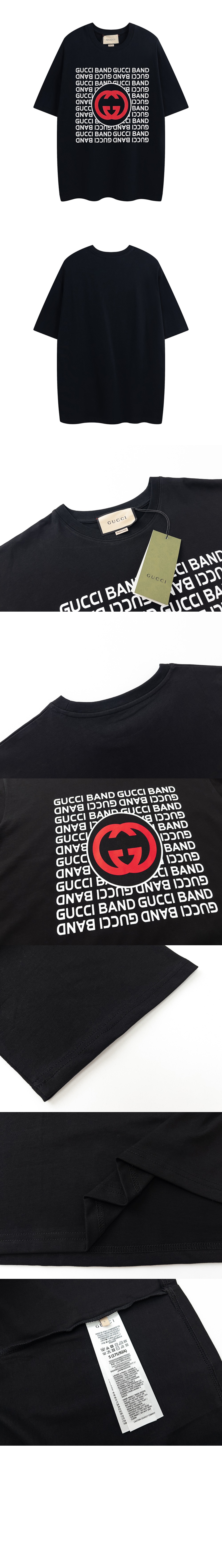 구찌 프린트 면 티셔츠