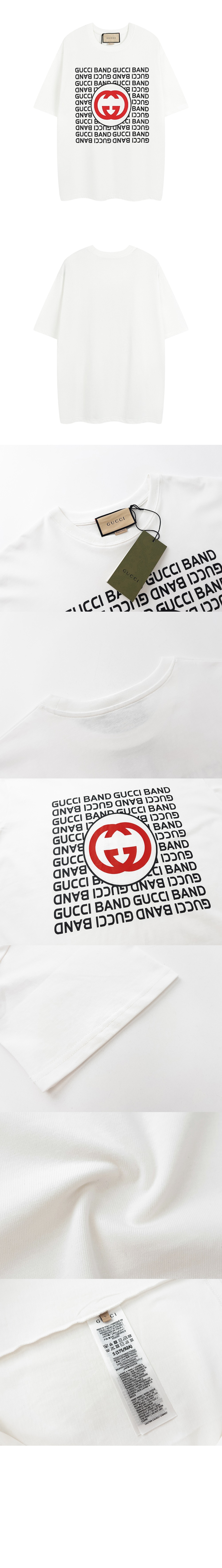 구찌 프린트 면 티셔츠