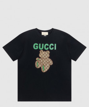 구찌 프린트 면 티셔츠