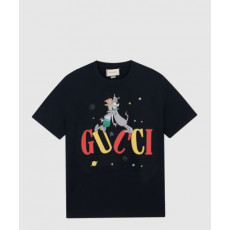 구찌 플라워 코튼 톱