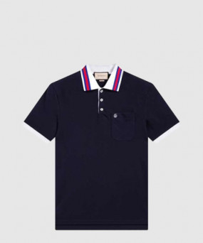 구찌 면 폴로 셔츠