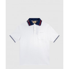 구찌 면 폴로 셔츠