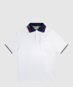 구찌 면 폴로 셔츠