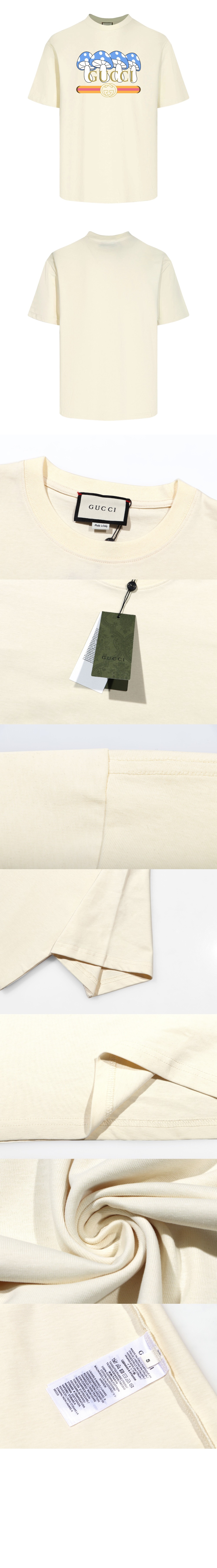 구찌 프린트 면 티셔츠