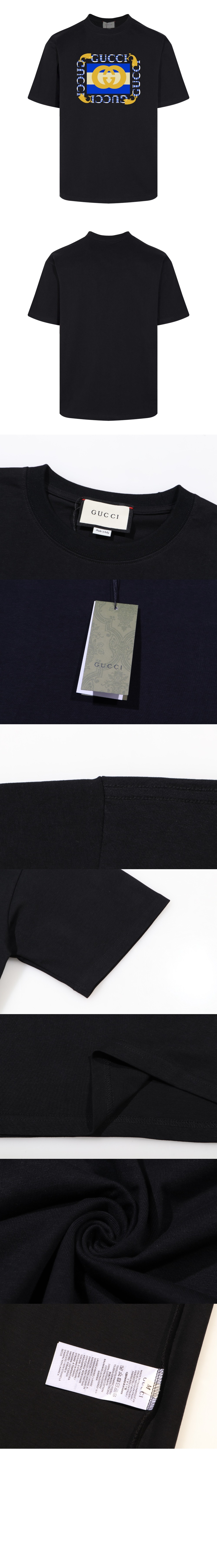 구찌 프린트 면 티셔츠