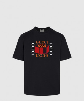 구찌 프린트 면 티셔츠