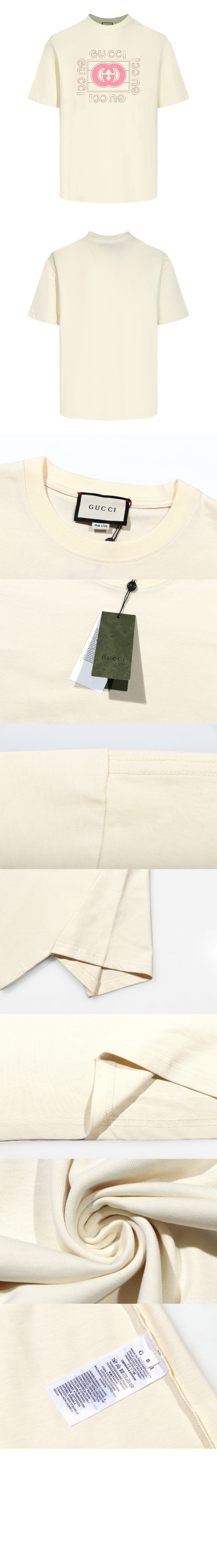 구찌 프린트 면 티셔츠