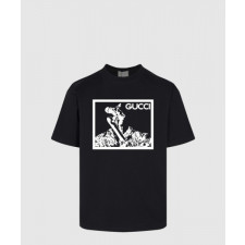 구찌 프린트 면 티셔츠