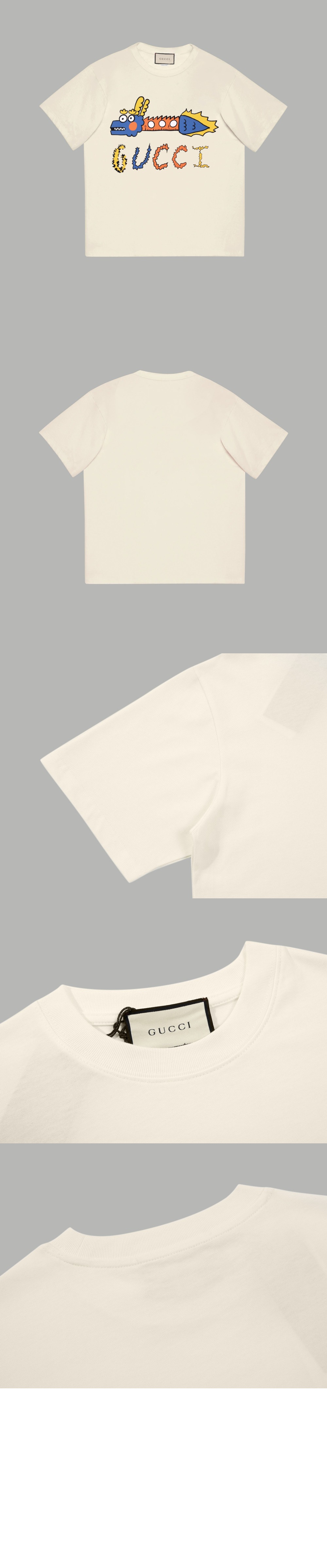 구찌 프린트 면 티셔츠