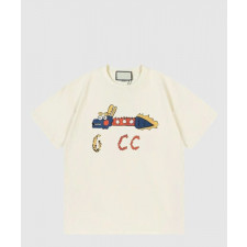 구찌 프린트 면 티셔츠