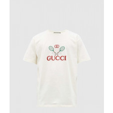 구찌 프린트 면 티셔츠