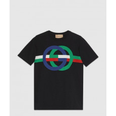 구찌 프린트 코튼 티셔츠