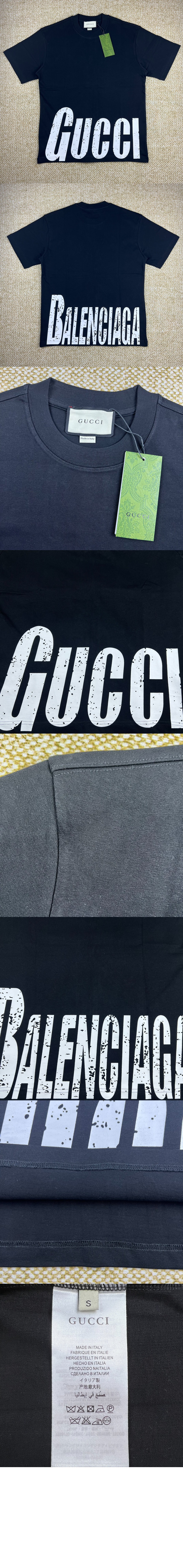 구찌 프린트 면 티셔츠