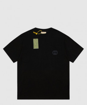 구찌 면 티셔츠