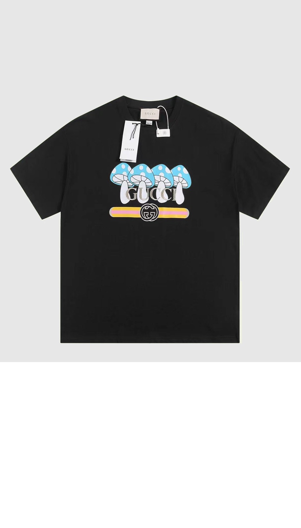 구찌 프린트 면 티셔츠