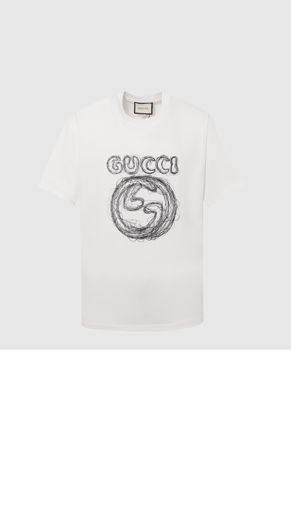 구찌 프린트 면 티셔츠