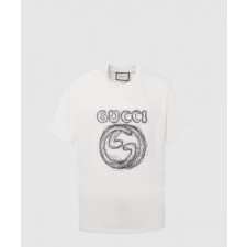 구찌 프린트 면 티셔츠