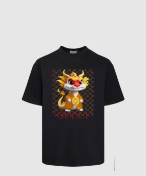 구찌 프린트 면 티셔츠