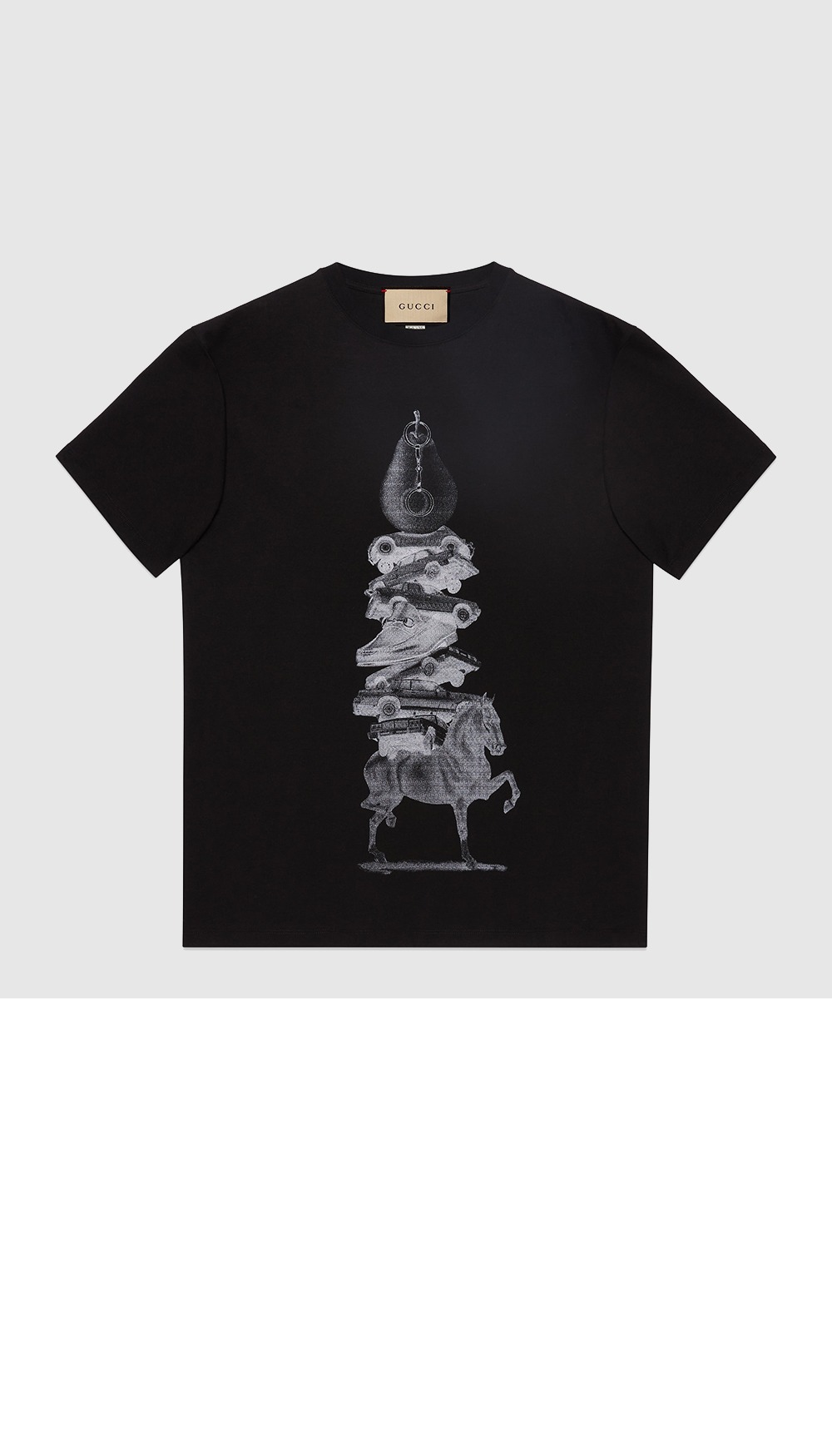 구찌 프린트 면 티셔츠