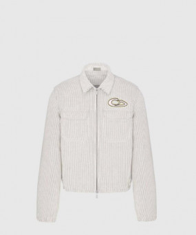 디올 로고 집업 자켓