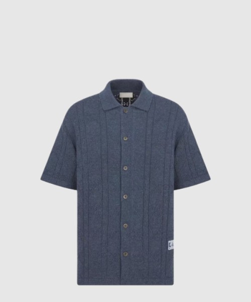 디올 로고 니트 코트