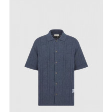 디올 로고 니트 코트