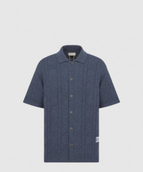 디올 로고 니트 코트