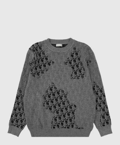 디올 프린트 니트 톱